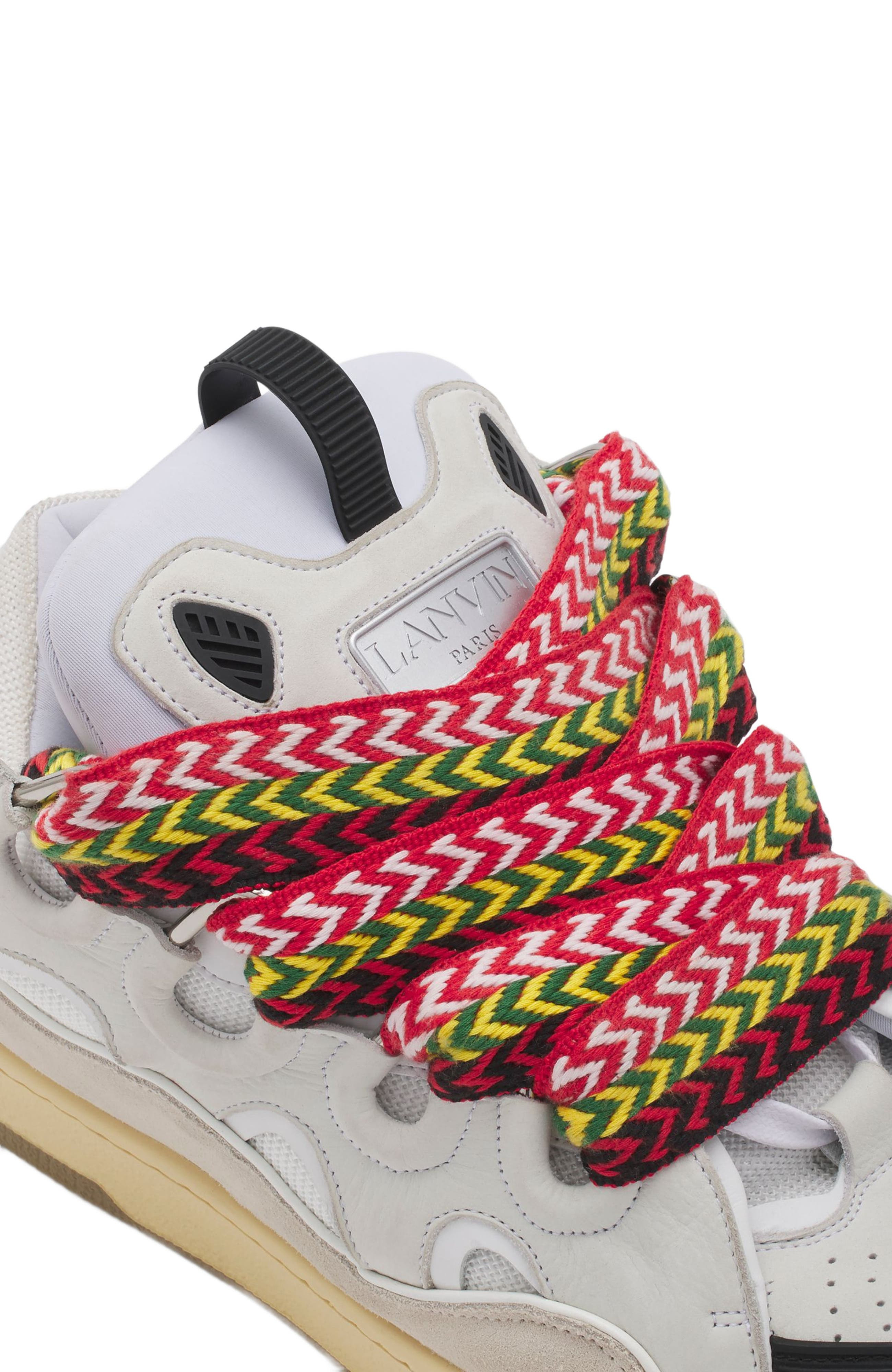 Lanvin LEATHER CURB SNEAKERS in White at Nordstrom - 5