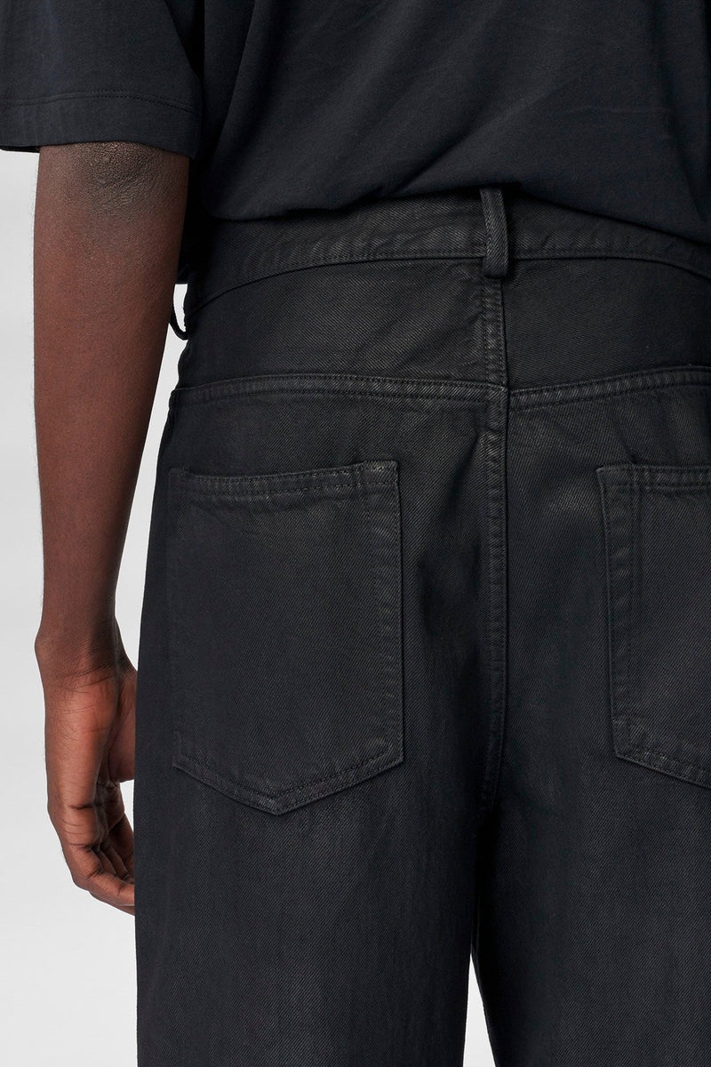 Ronald 5 Pockets Comfort Trousers Waxed Denim - 5