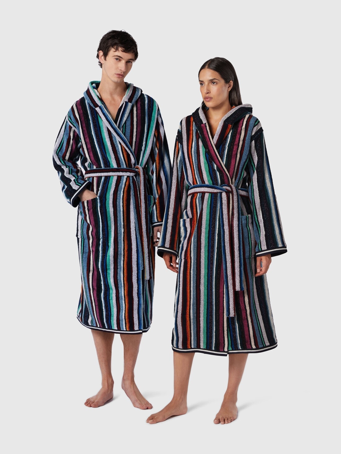 Chandler cotton terry bathrobe with lurex - 2