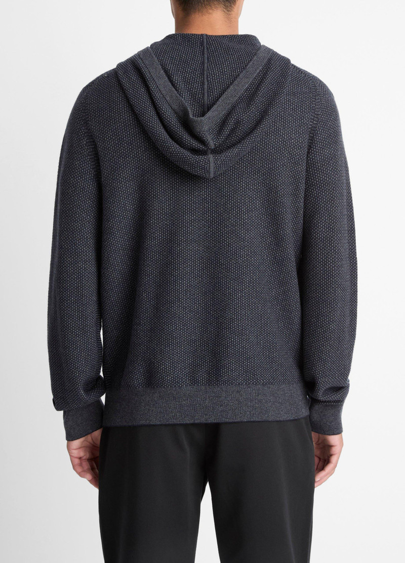 Vince Geo-Jacquard Wool-Blend Sweater Hoodie outlook