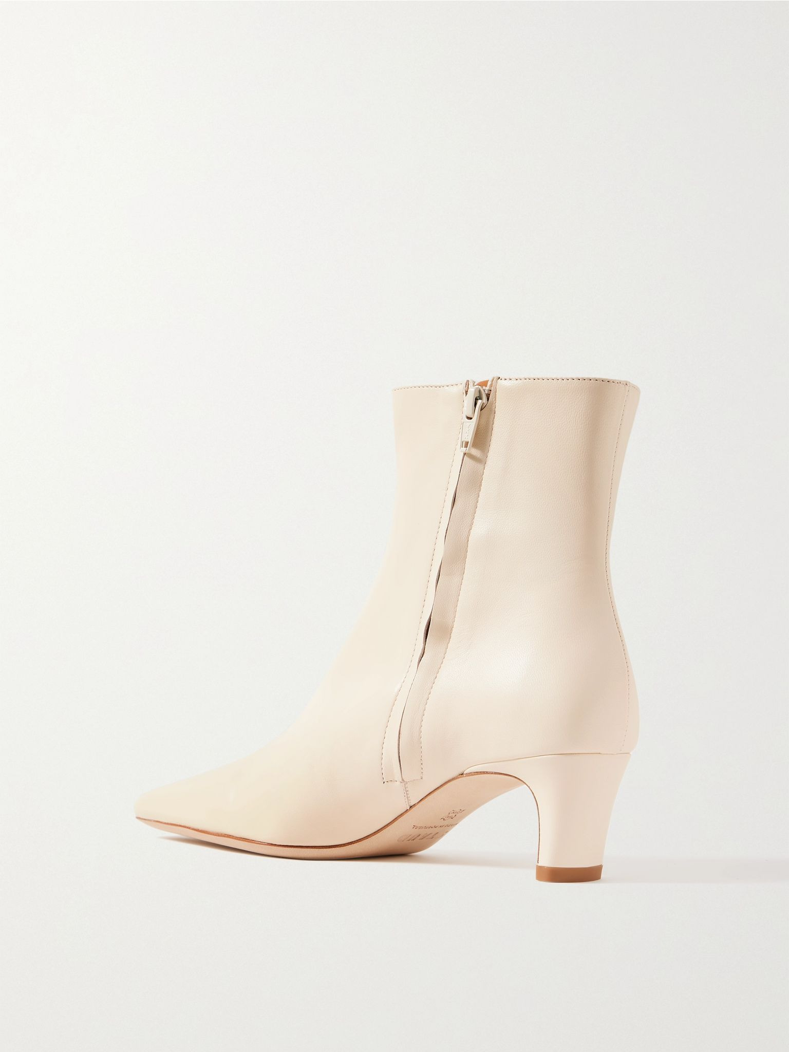 Wally leather ankle boots Cream - 3