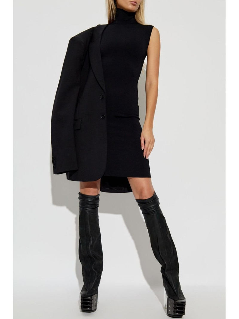 VETEMENTS high-neck fitted minidress outlook