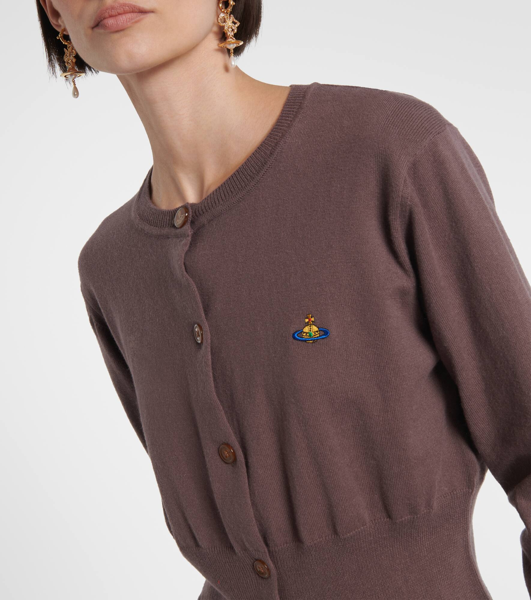Orb cotton and cashmere cardigan - 4