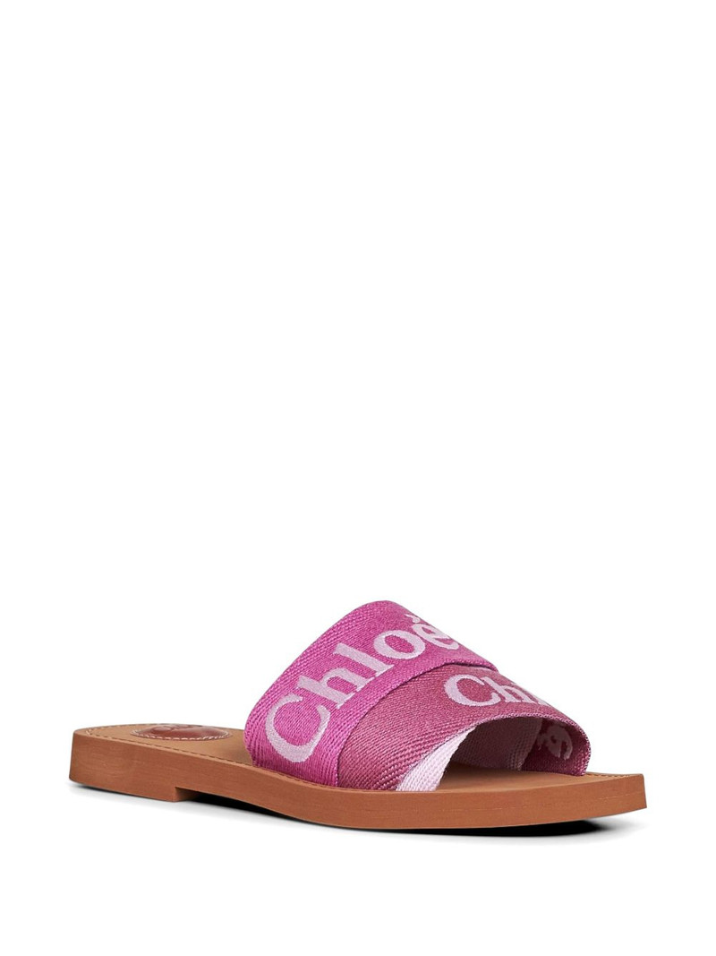 Chloé logo-print sandals outlook