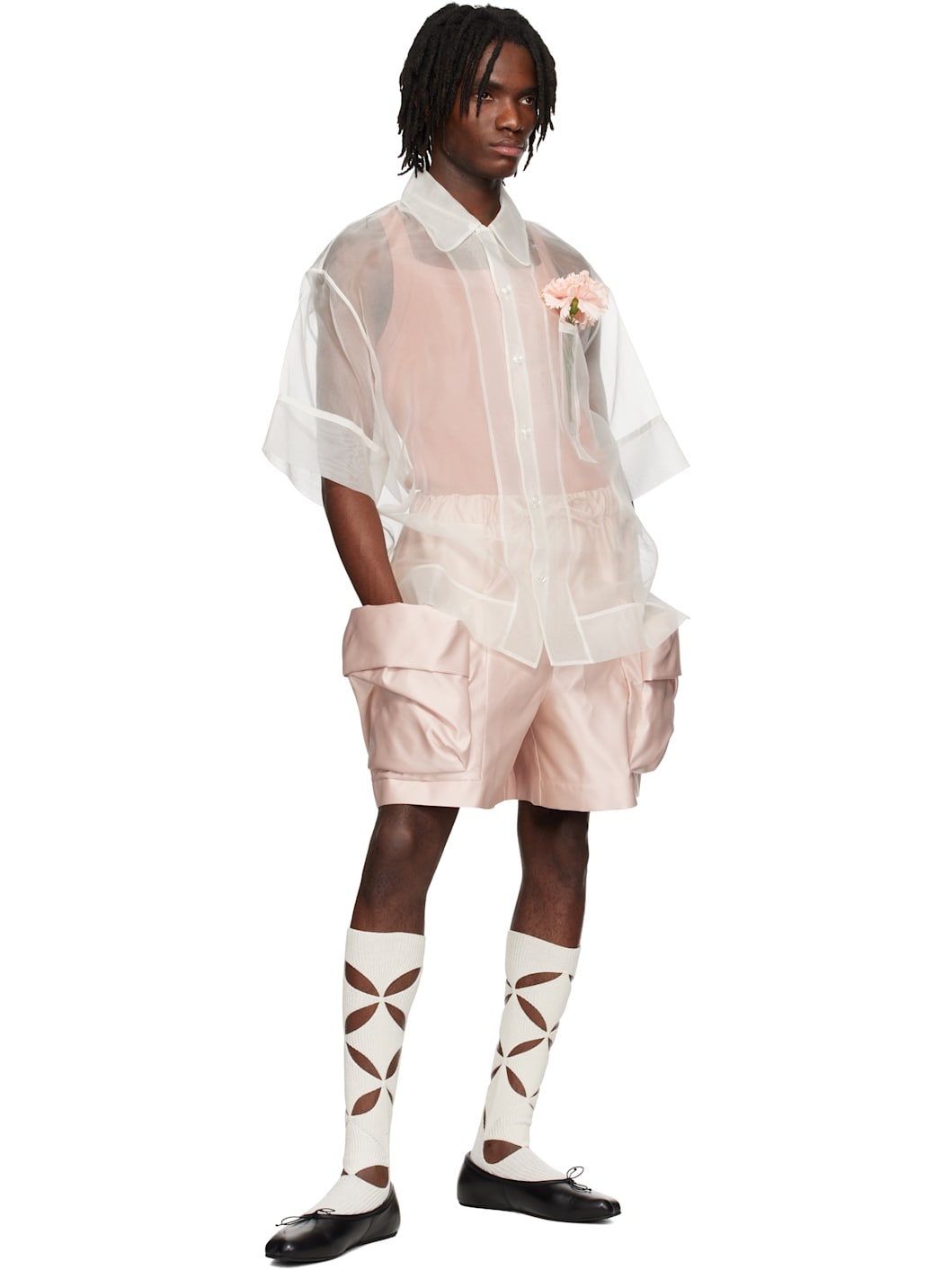 Off-White Carnation Pocket Boxy Shirt - 4