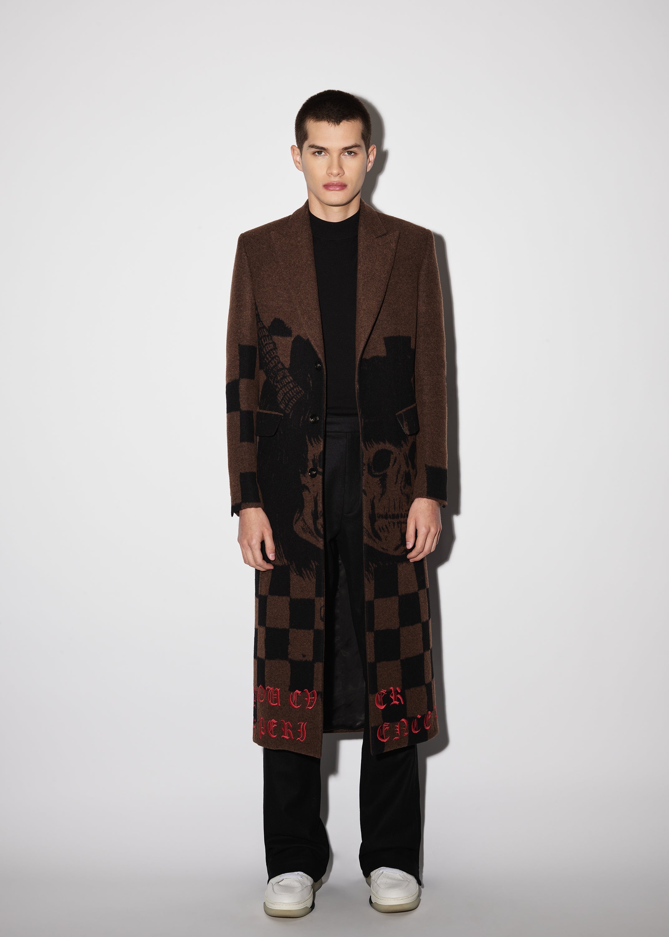 WES LANG CHECKERED SKULL COAT - 3