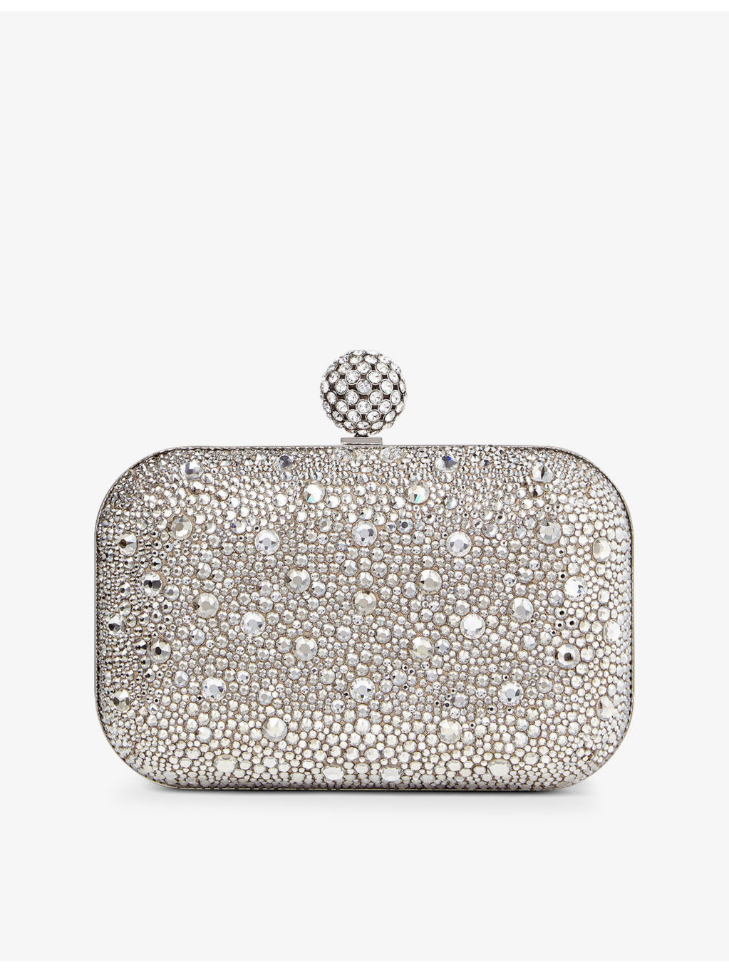 Cloud crystal-embellished suede clutch bag - 4