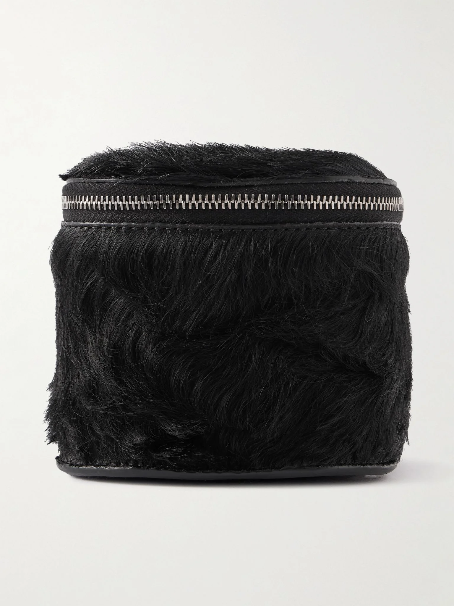 Small Calf Hair Wash Bag Black - 1