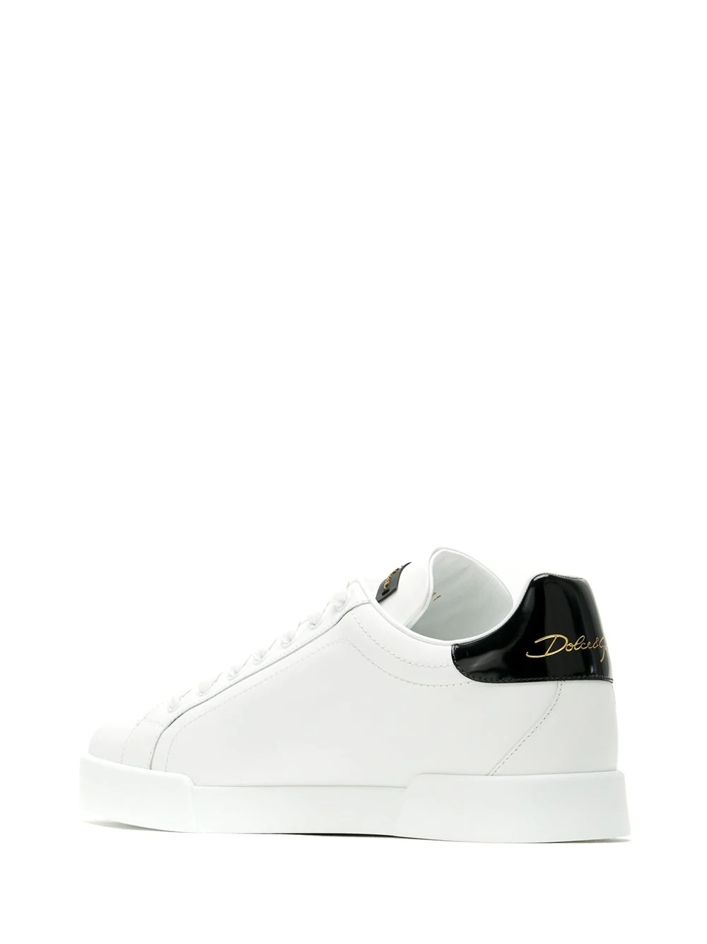 contrasting heel counter lace-up sneakers - 3