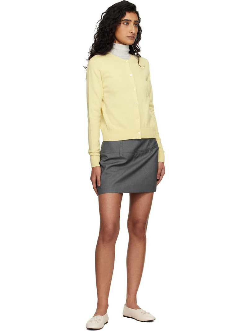 Dunst Yellow Essential Crewneck Knit Cardigan outlook