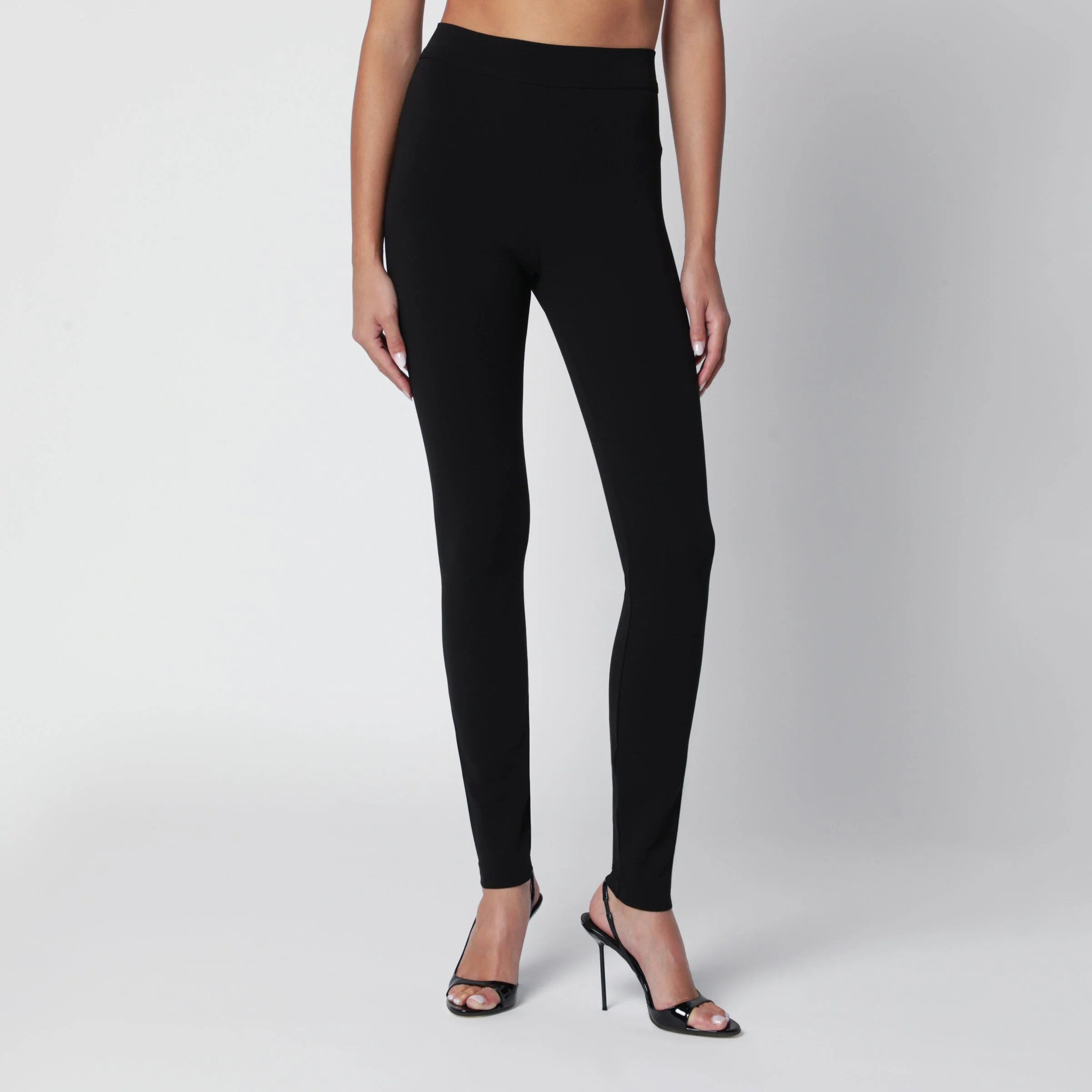Black leggings in stretch jersey - 1