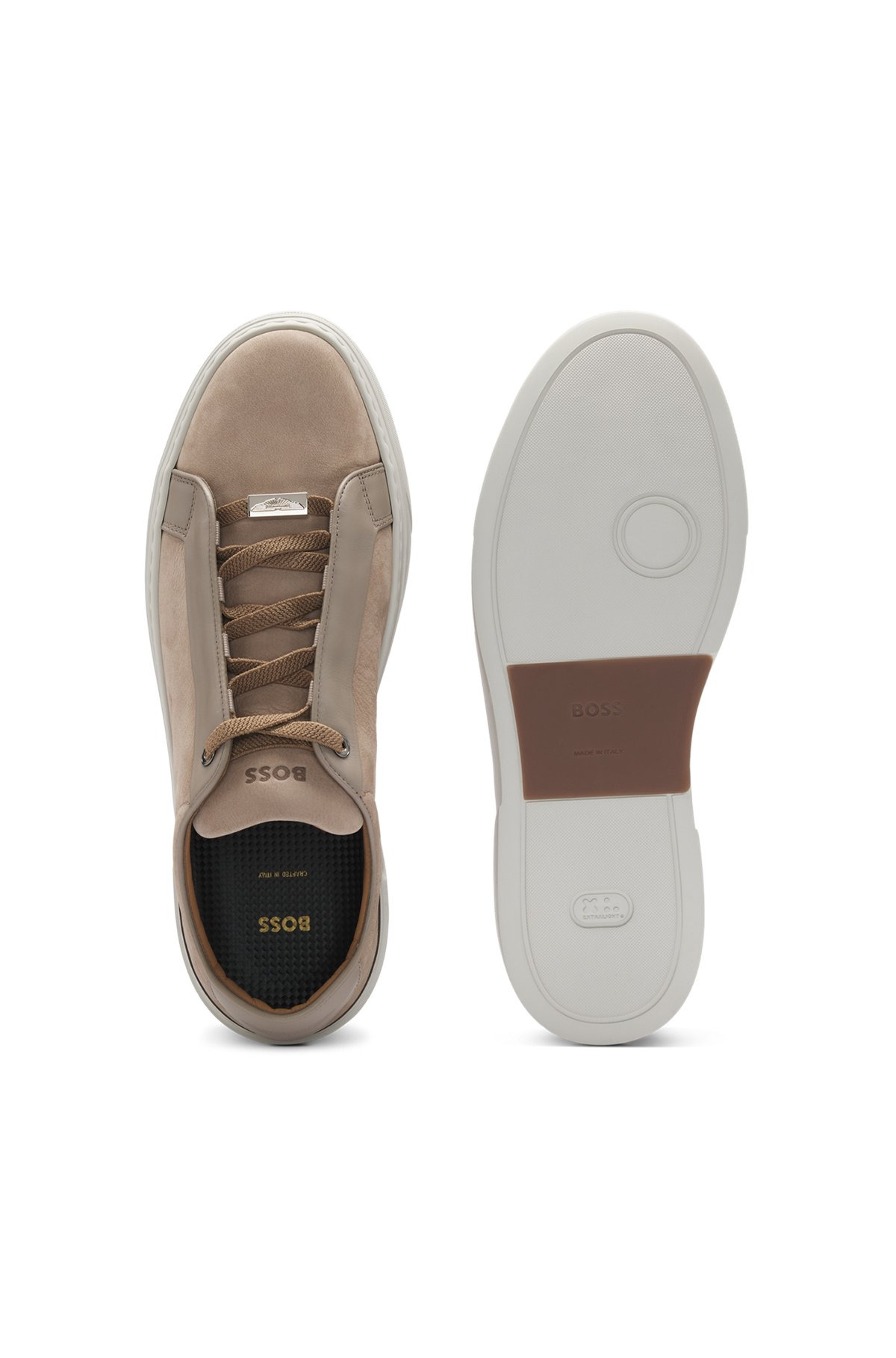 BOSS X ASTON MARTIN GRAINED-LEATHER TRAINERS WITH HIDDEN LACES - 4
