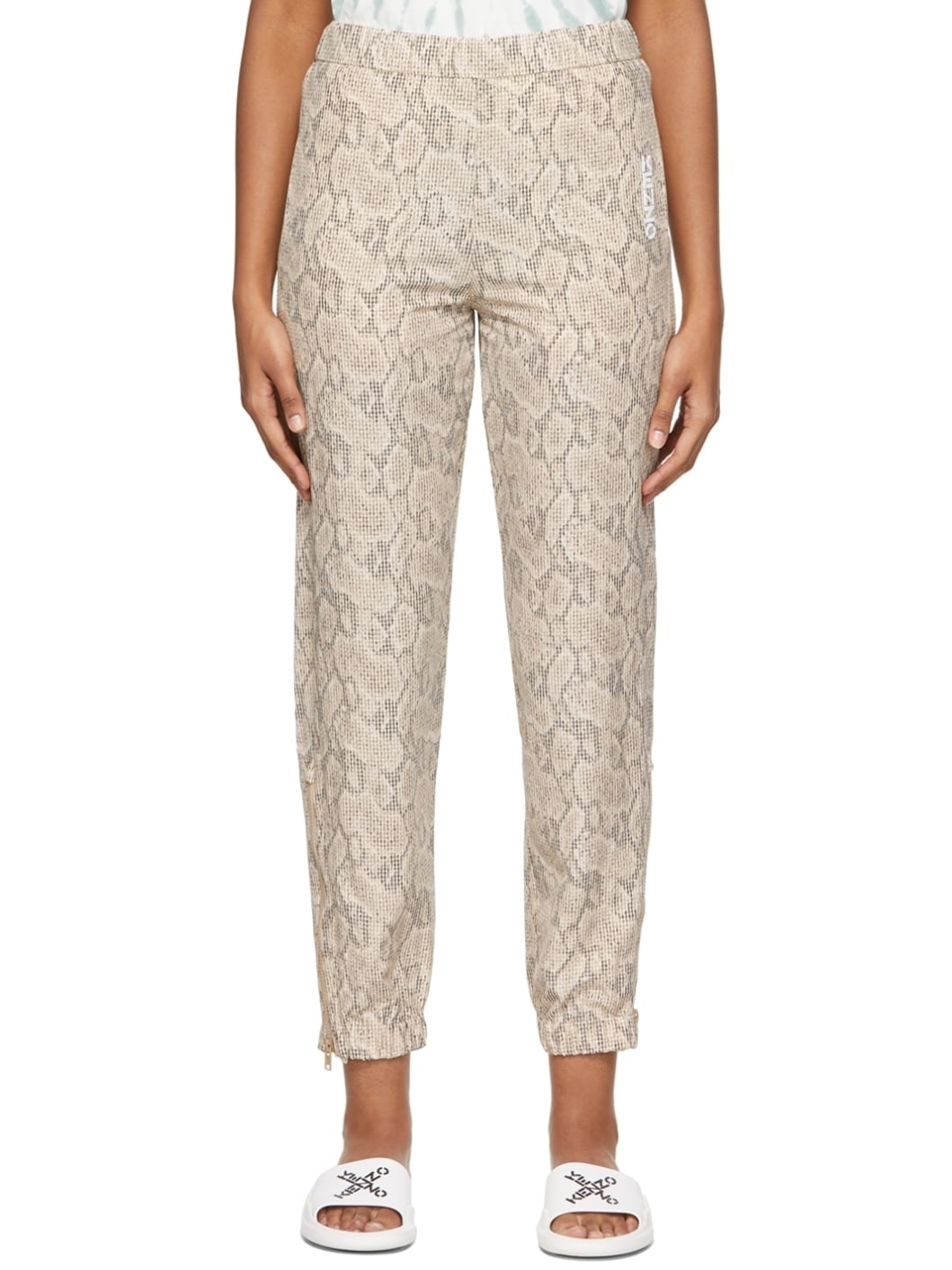Brown Acetate Lounge Pants - 1