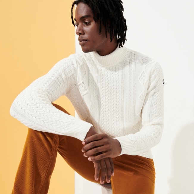 Men Cotton Cashmere Turtle Neck Sweater - 7