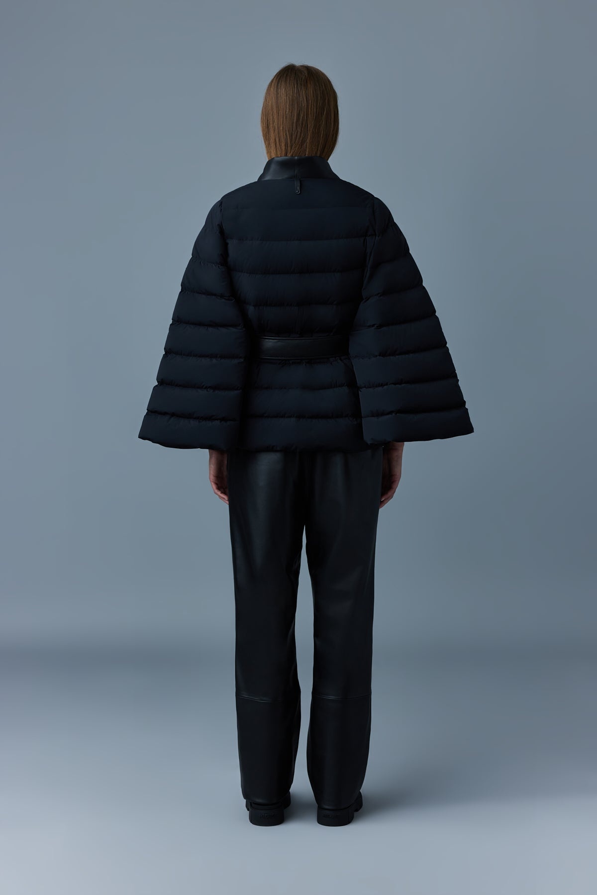 JULIETA down cape with sash belt - 4