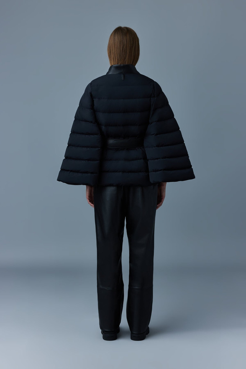 JULIETA down cape with sash belt 4