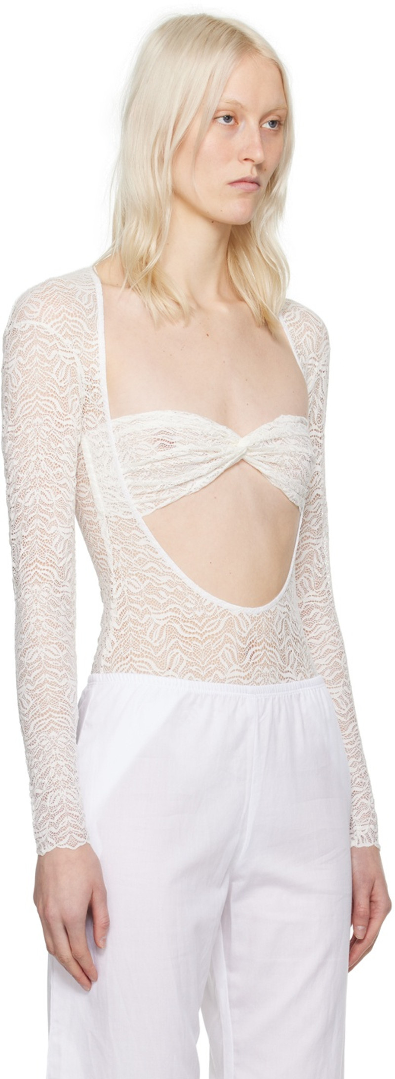 beaufille White Baes Bodysuit outlook