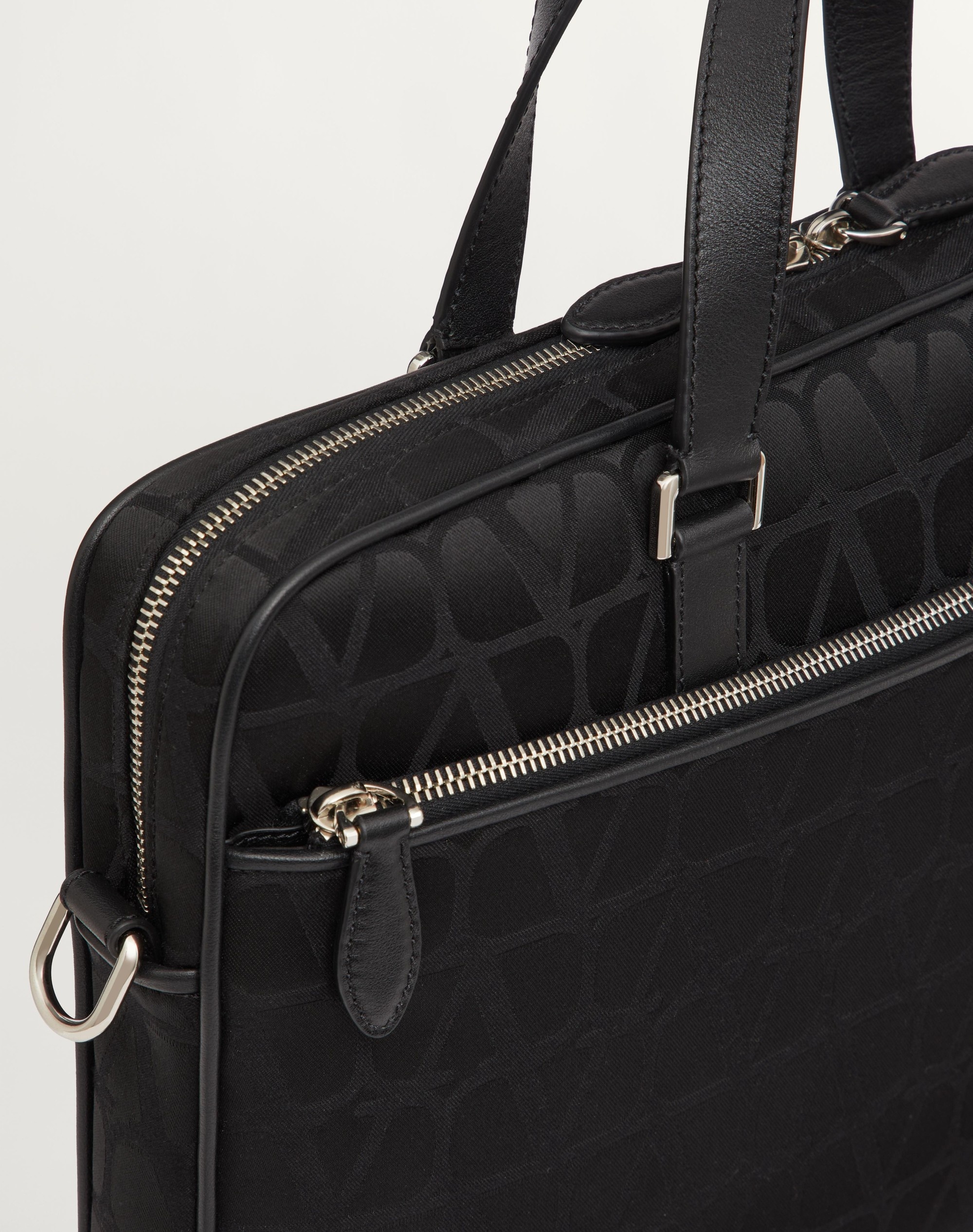 TOILE ICONOGRAPHE TECHNICAL FABRIC WORK BAG WITH LEATHER DETAILS - 8