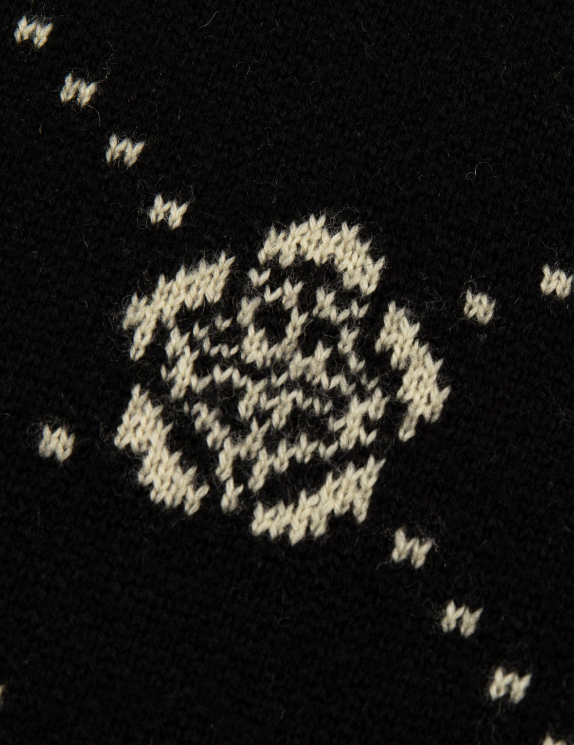KAMON AND LOGO JACQUARD LOOSE FIT CARDIGAN - 11