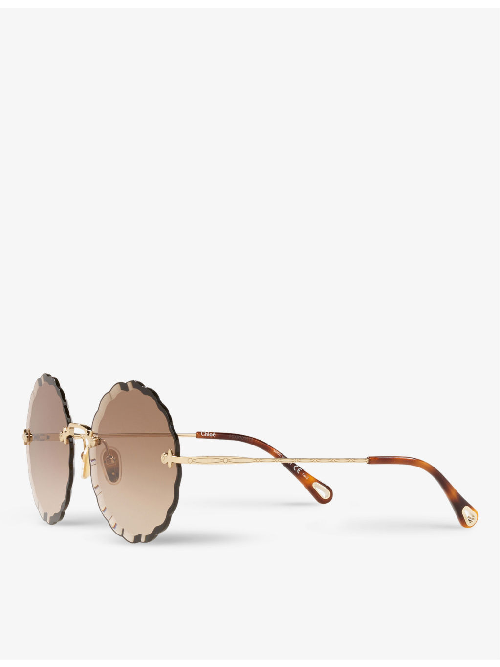 CH0047S metal scalloped round-frame sunglasses - 4