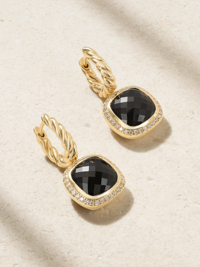 Albion 18-karat Gold, Onyx And Diamond Earrings 1