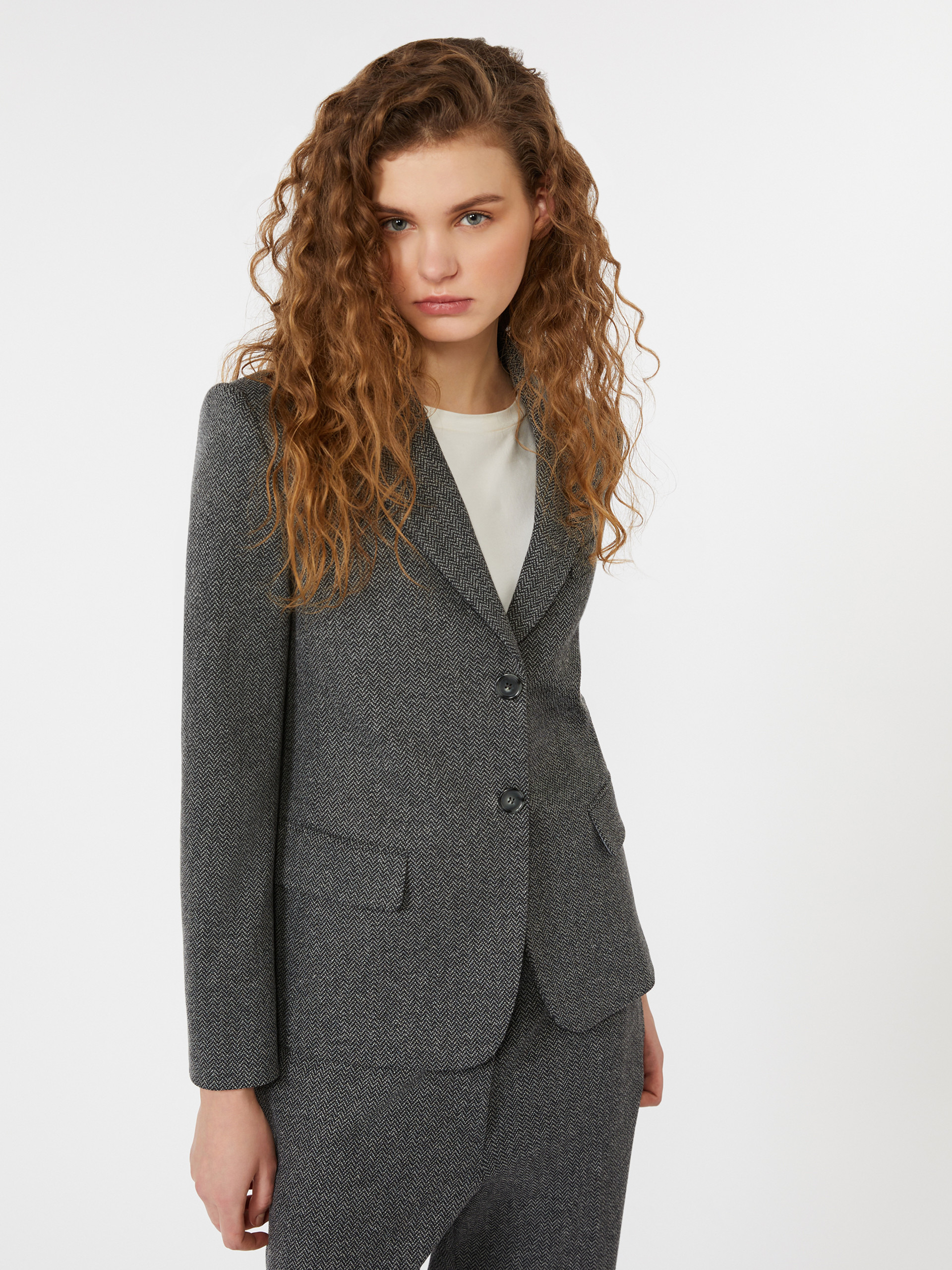 DILLY Yarn-dyed jersey blazer - 5