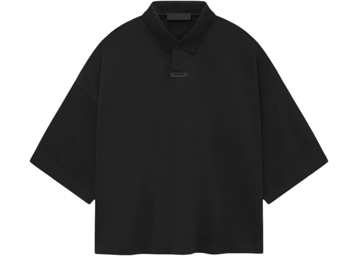 Fear of God Essentials Women's Pique Cropped Polo (FW24) Black - 1