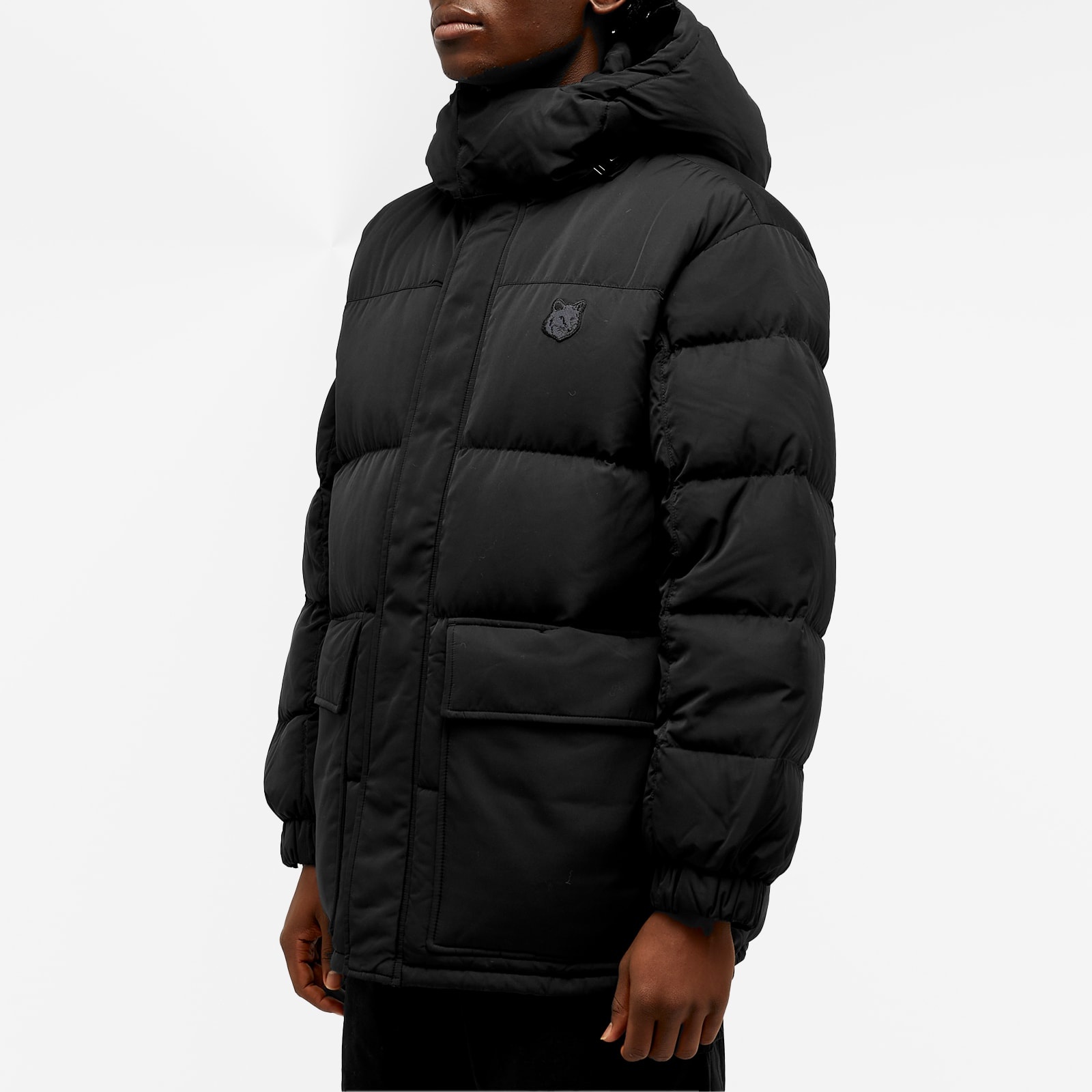 Maison Kitsune Tonal Fox Head Patch Hooded Puffer Jacket - 2