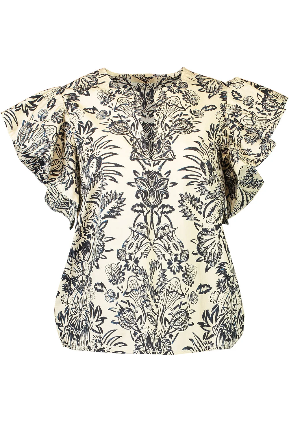 Severine Flutter Sleeve Top - 1