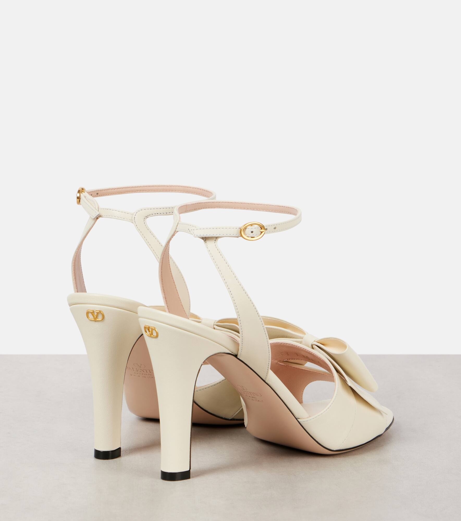 Bow-detail leather sandals - 2