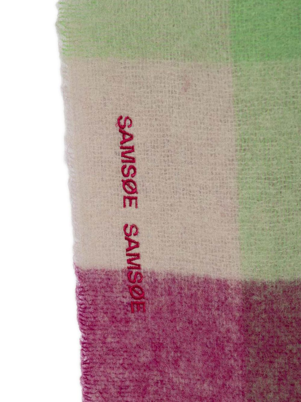 logo-embroidered scarf - 2
