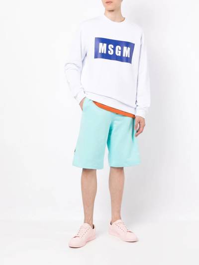 MSGM logo print sweatshirt outlook