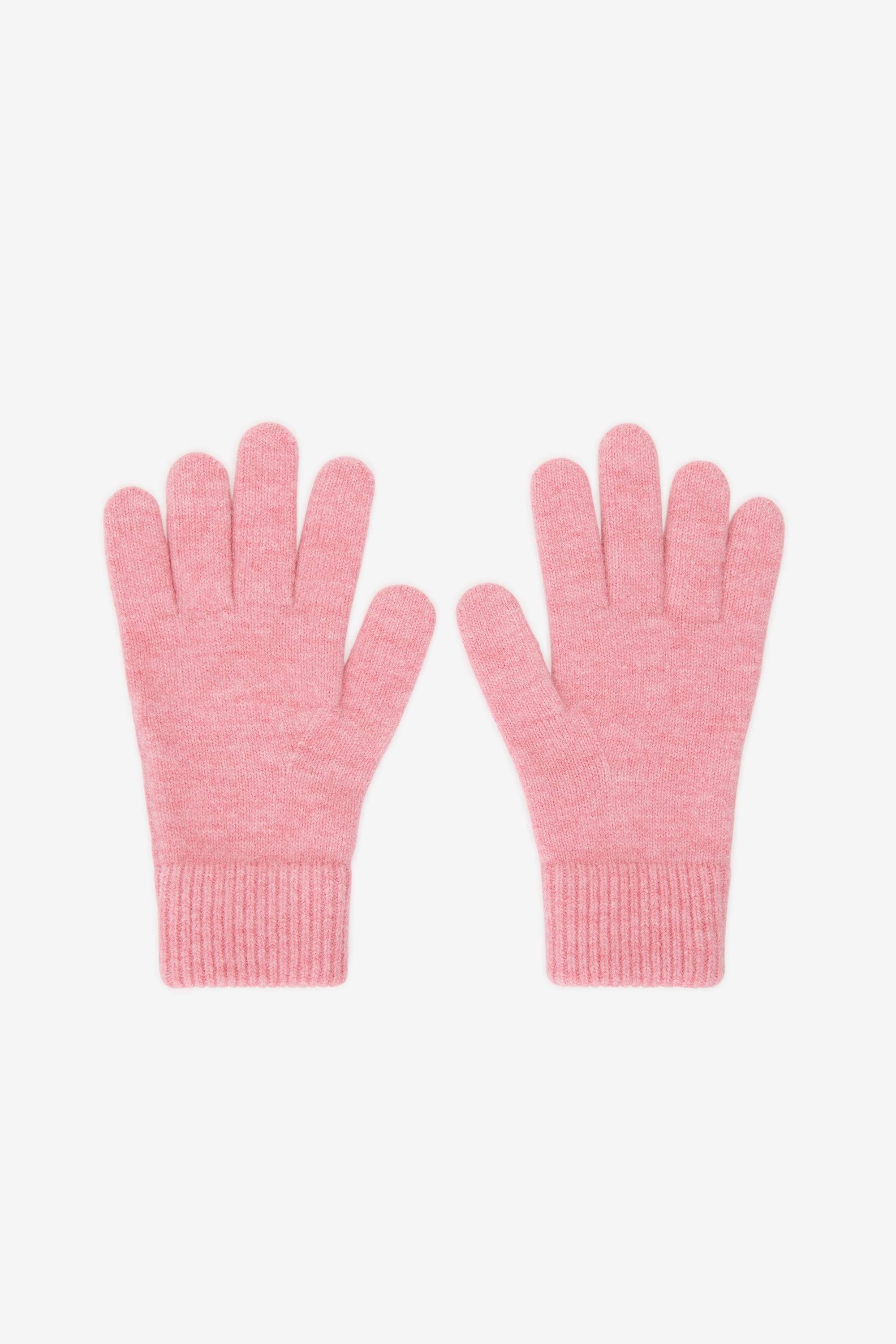 embossed logo gloves in stretch wool - 4