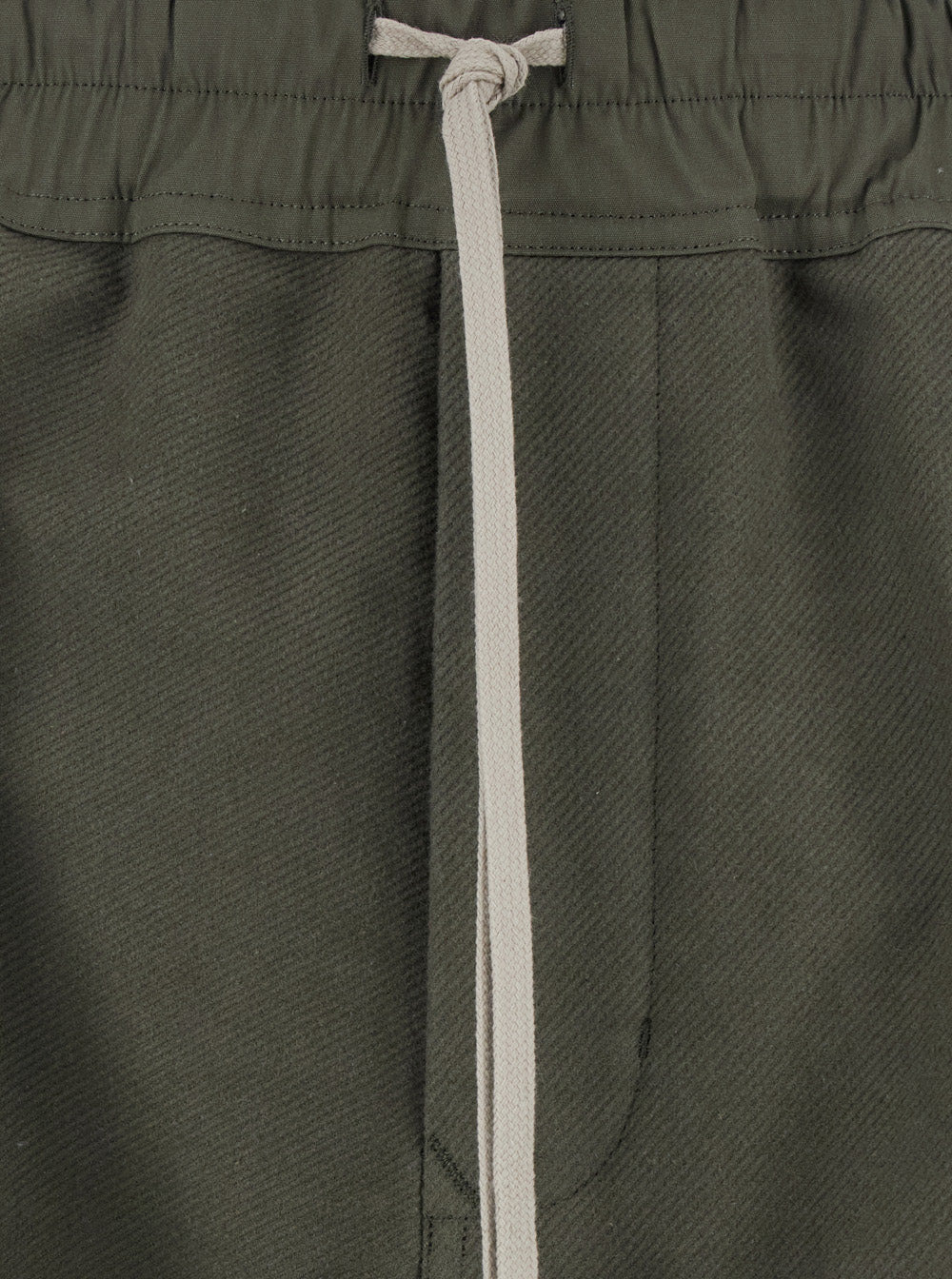 Rick Owens Men 'Dietrich' Green Pants With Elastic Waist And Wide Leg In Cotton Man - 3