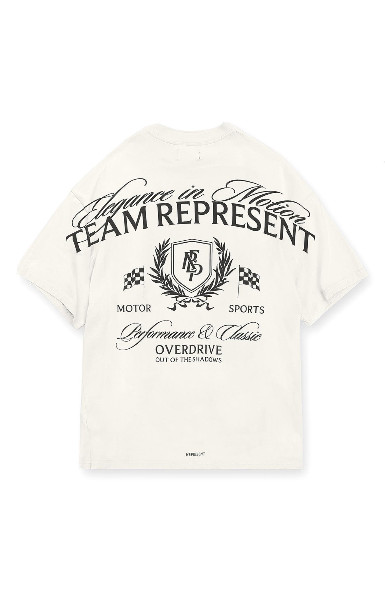 Represent Crest Oversize Graphic T-Shirt in Flat White at Nordstrom - 6
