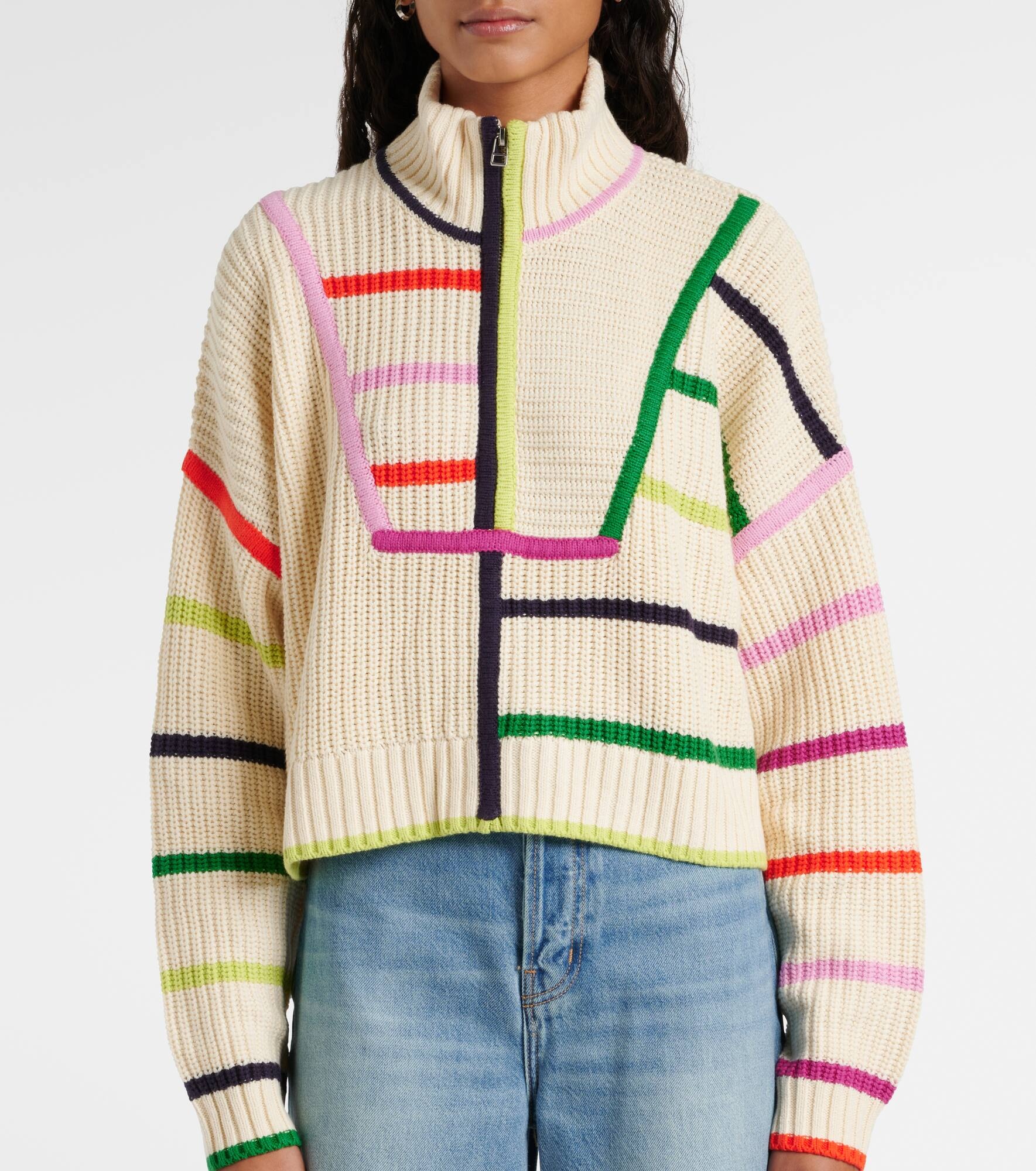 Hampton cropped cotton-blend sweater - 6
