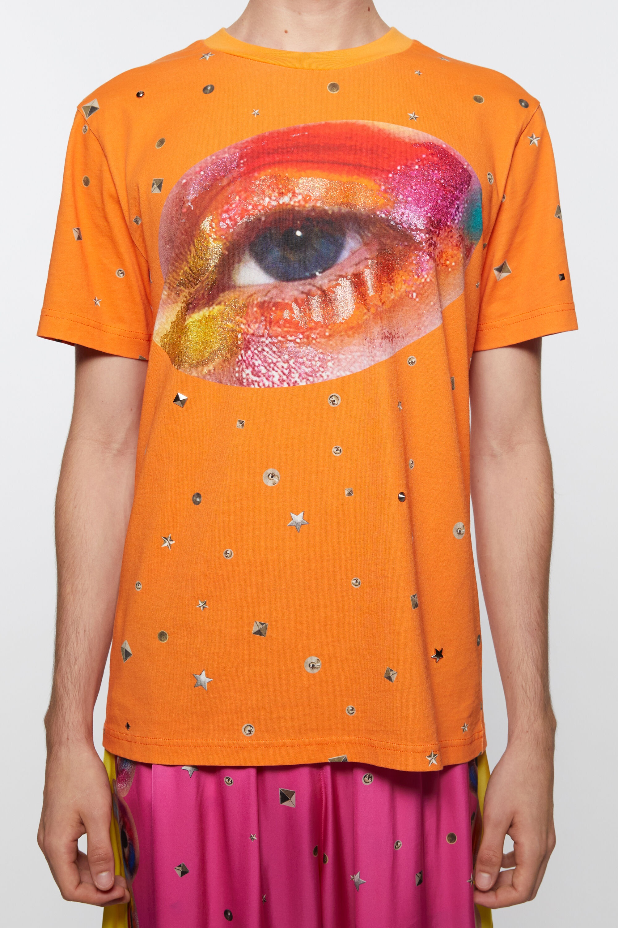 Printed t-shirt - Bright orange - 4