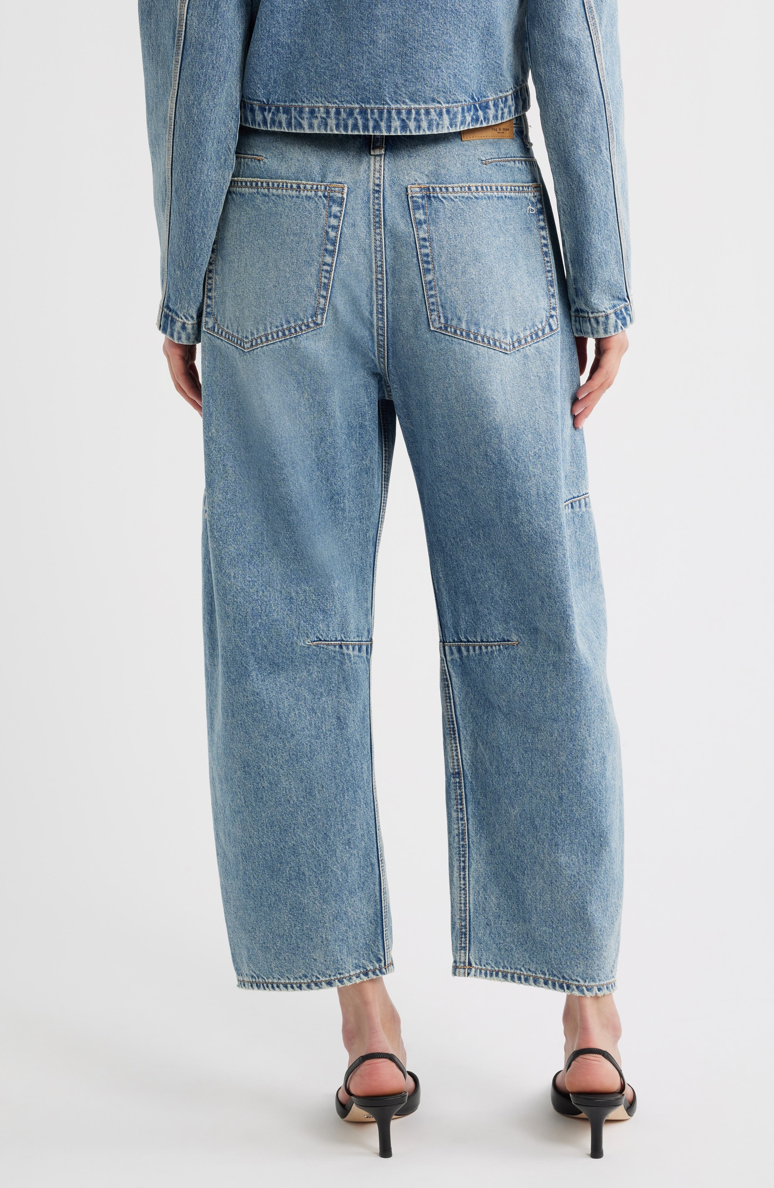 rag & bone Charlie Super High Waist Crop Barrel Jeans in Arlo at Nordstrom - 2
