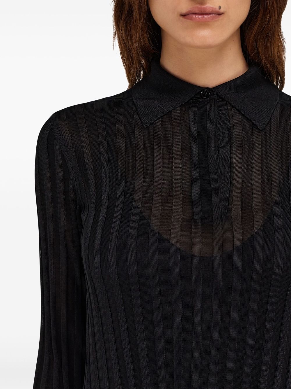 semi-sheer skater dress - 5