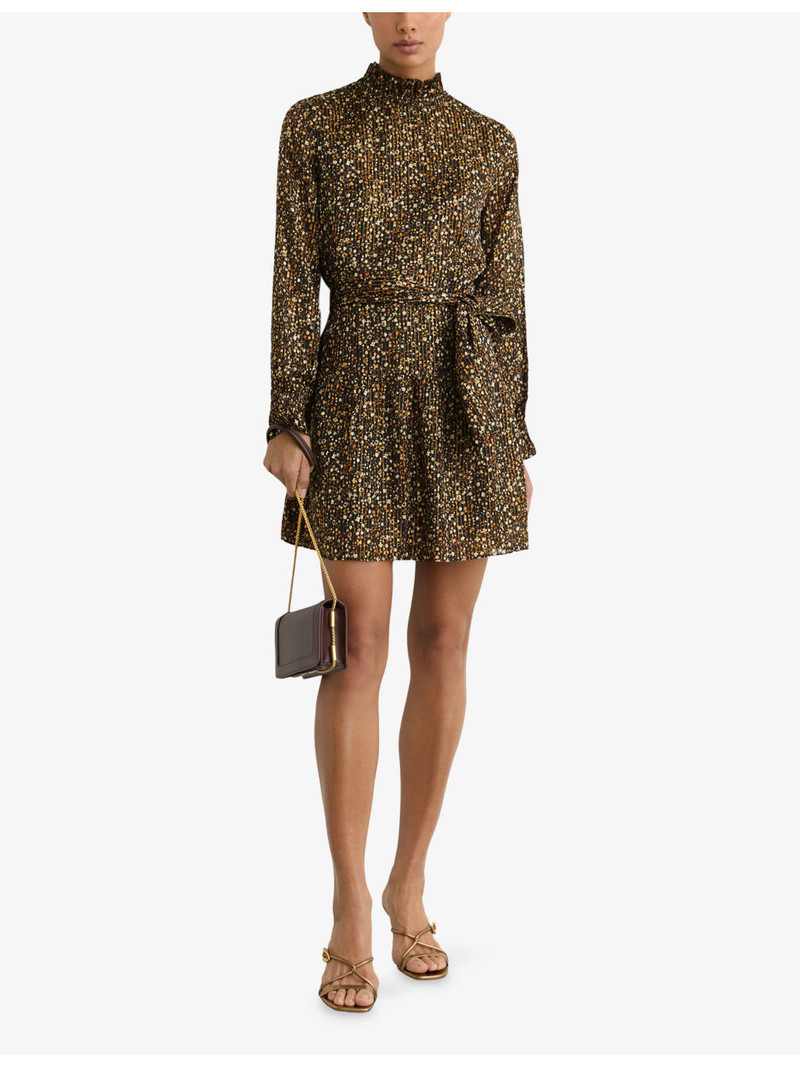 REISS Darci Floral-Print Woven Mini Dress outlook