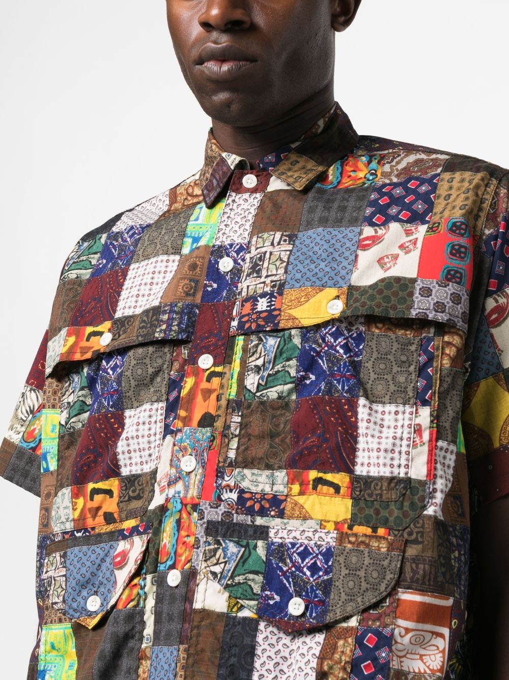 Adventure patchwork-print shirt - 5