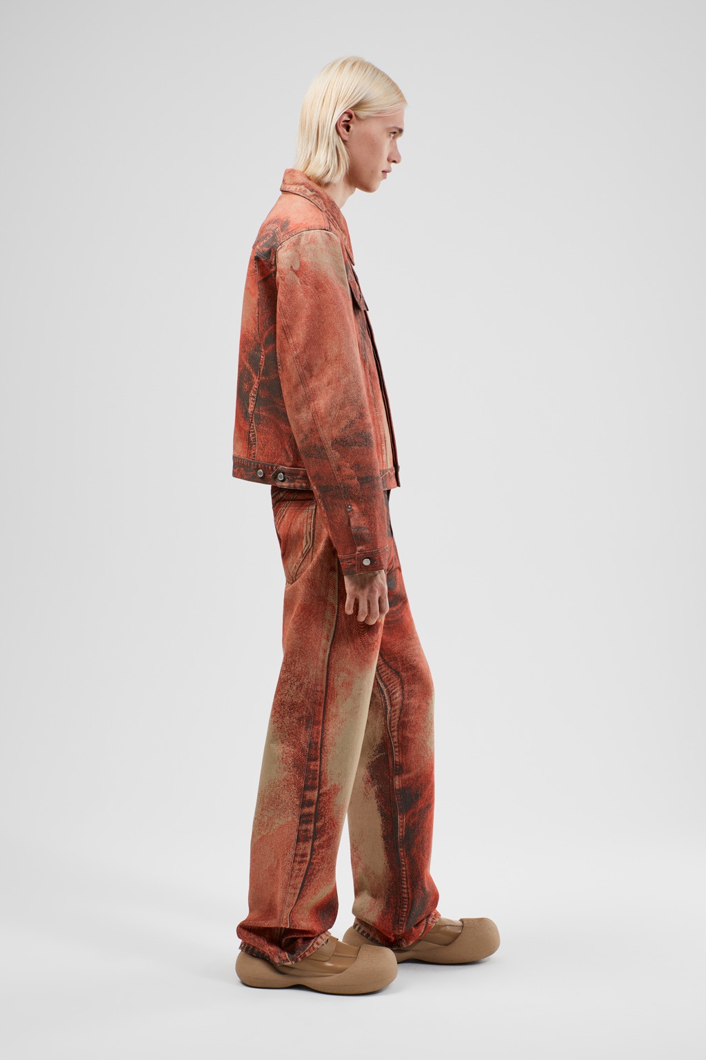 Burnt Orange Denim Jeans - 4