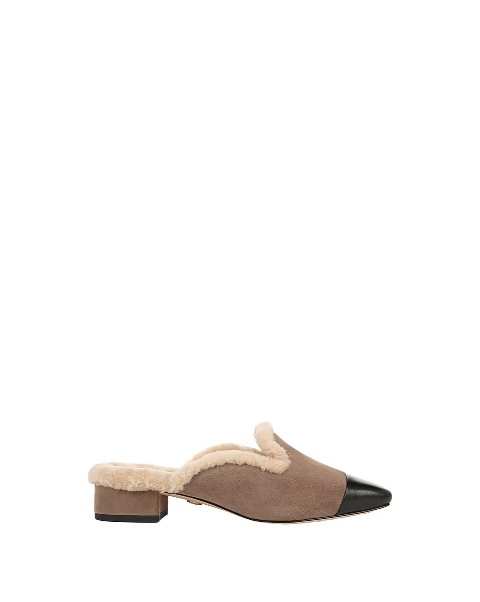 CECILE SHEARLING MULE - 5