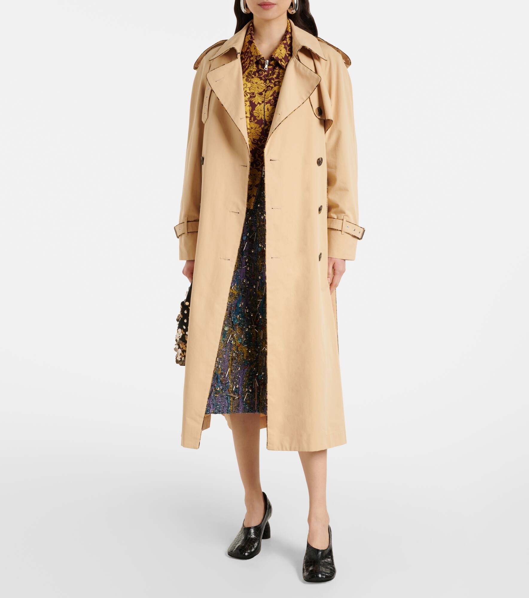 Cotton poplin trench coat - 5