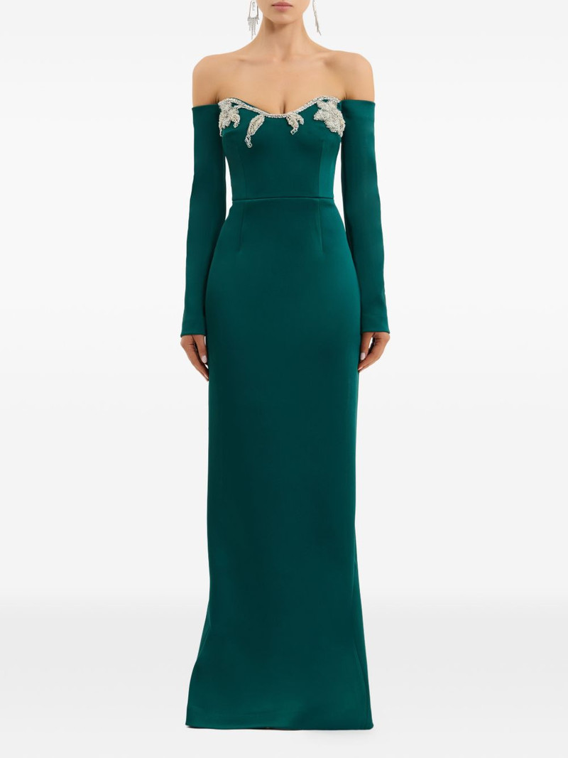 REBECCA VALLANCE Ellerie strapless embellished maxi dress outlook