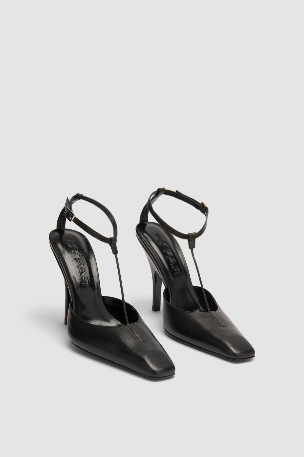 Tara Black Lamb Nappa Leather Pump - 2