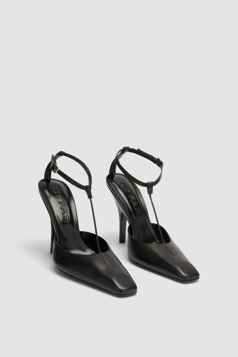 BY FAR Tara Black Lamb Nappa Leather Pump outlook