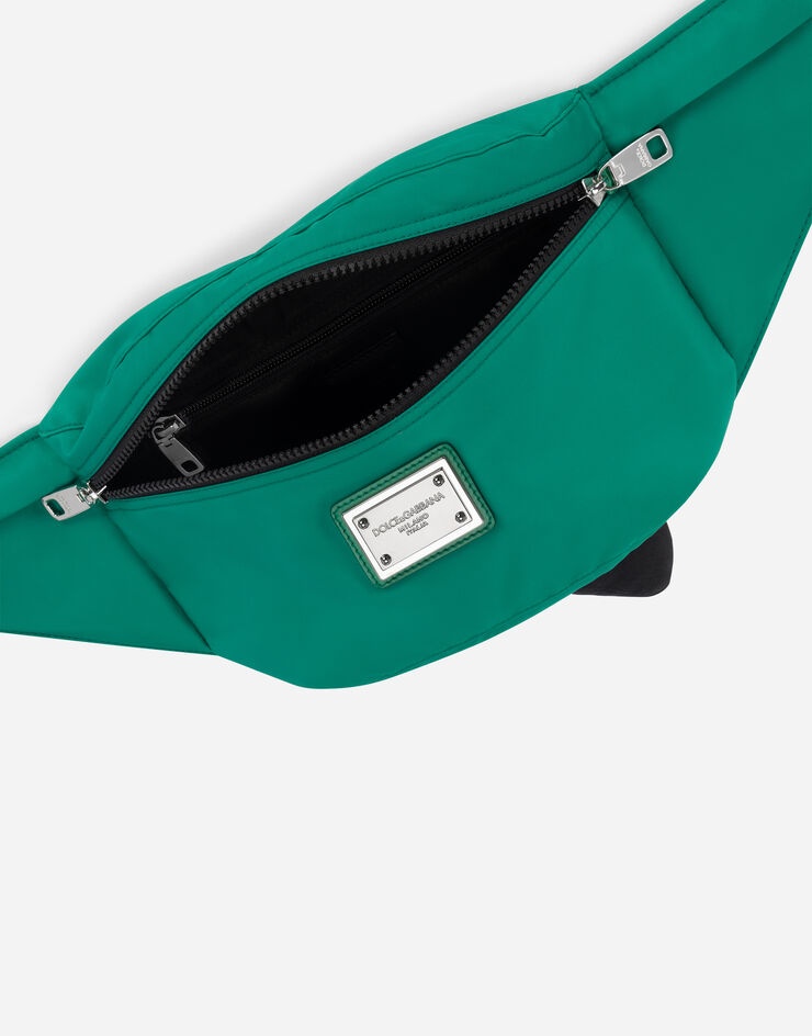 Nylon belt bag with branded plate - 5