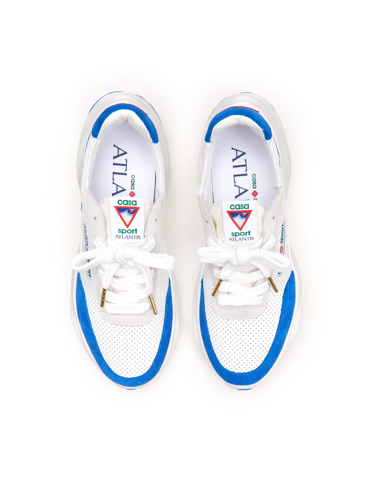 Womens Atlantis White & Blue Sneaker - 7