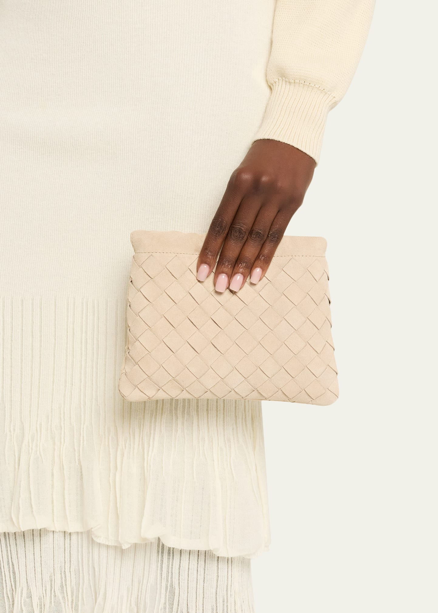 Small Suede Pouch Bag - 2